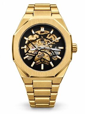 Brand New Gold Skeleton Mechanical Men’s Watch Royal Oak Style